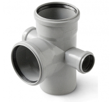 Крестовина  кан. Двухплоск. ПЯТЕРНИК  ПВХ 110х50х50х110  90гр   Политэк (24 шт) Pro Aqua