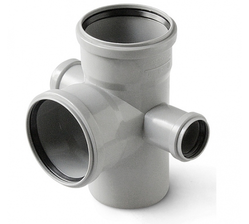 Крестовина  кан. Двухплоск. Пятерник ПВХ 110х50х50х110  90гр   Политэк (24 шт) по доступной цене.