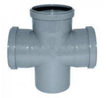 Крестовина  кан. одноплоск.    ПВХ 110х110х110x110  90гр Политэк(20/)