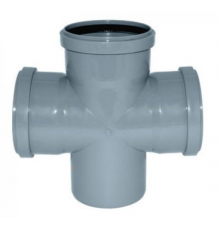 Крестовина  кан. одноплоск.    ПВХ 110х110х110x110  90гр Политэк(20/)