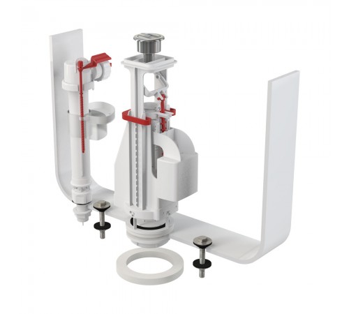 Арматура Алкапласт 1/2 нижний пластик  с 2 -ым сливом SA08AS-1/2 (20/шт)